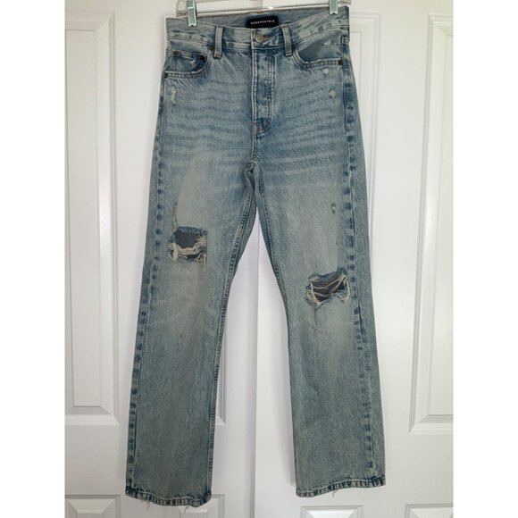 Aeropostale High-rise Baggy Distressed Jeans, Size 2 Short - Picture 2 of 8